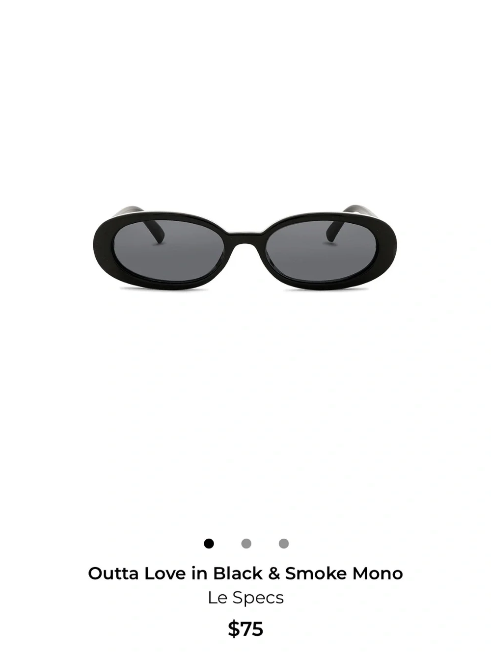 Le Specs Outta Love Sunglasses — Black & Smoke Mono